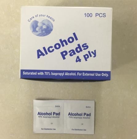 Quality Medical Consumables Alcohol Prep Pads Clean Disposable Supplies for sale