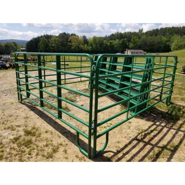 Quality Heavy Duty Metal Corral Fence Portable Galvanized Livestock 4 / 5 / 6 Rails for sale