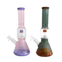 China Glassworks Color Worked Beaker Bottom Bong  Borosilicate Glass Bongs for sale