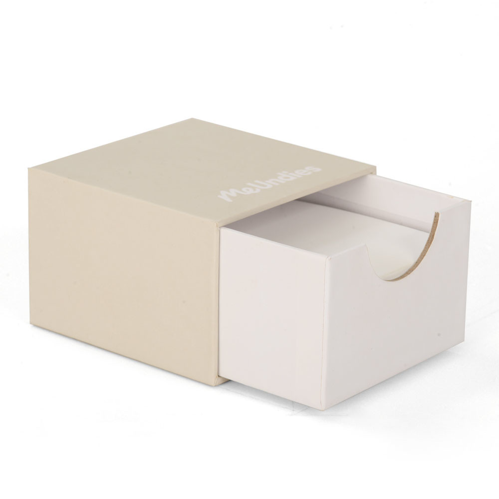 China Custom Eco Friendly Luxury White Slide Drawer Clothes Garment Apparel Packaging Boxes factory