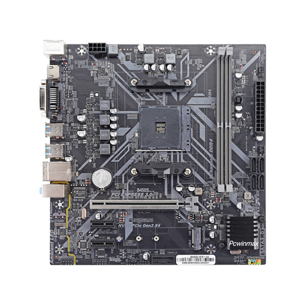 China PCWINMAX AM4 B450 GDDR4 Desktop Micro ATX Motherboard B450 Chipset Gaming Mainboard factory