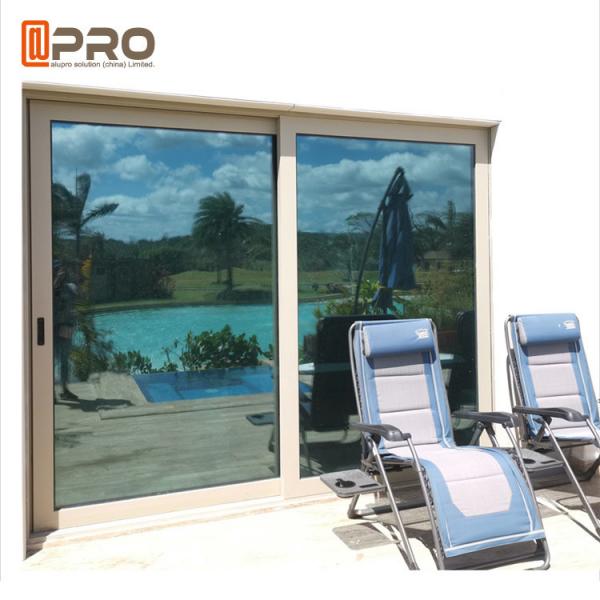 Quality Modern House Security Aluminium Sliding Glass Doors With Powder Coating hidden for sale