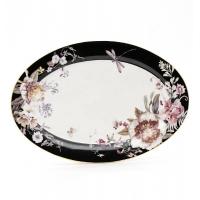 China High quality porcelain white dining set ceramic floral pattern dinner plate for sale