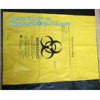 China Biohazard medical waste bag yellow plastic draw tape bag, promotional medical bags, madical biohazard bags, bagplastics for sale