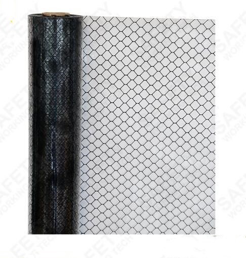Quality Black / Clear Printed ESD Grid Curtain Anti Static PVC Sheet With Carbon Lines for sale