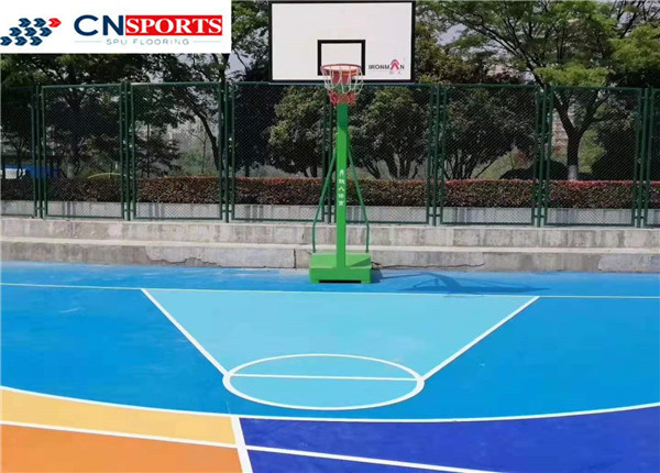 Quality Soundproof SPU Flooring , IAAF Synthetic Basketball Flooring for sale