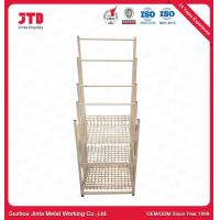 Quality 50kgs Wire Display Shelving 1.3m 1.8m Wire Storage Racks With Wheels for sale