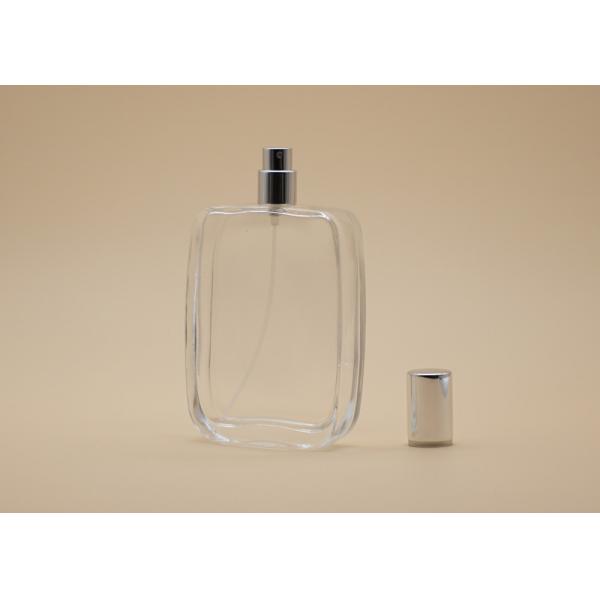 Quality 100ml Cosmetic Spray Bottle , Rectangle Perfume Bottle Silk Screen Printing for sale
