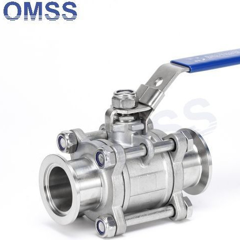 Quality KF/NW High Vacuum 3 Pieces Ball Valve Both Sides Flange For Semiconductor Manual 2 Way Straight Pneumatic Valve for sale