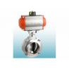 China Weld Connection End Sanitary Control Valves AISI 316L  Double Acting Pneumatic Actuator Butterfly Valve factory