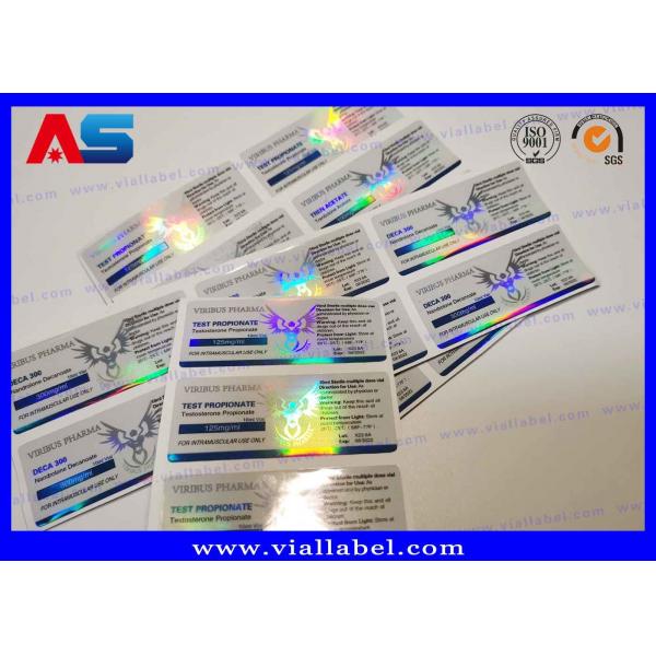 Quality Customized Anabolic Peptide Bottle Labels , Glass Vial 3D Hologram Stickers 10ml for sale