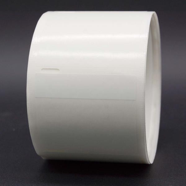 Quality 55mmx46-13mm Cable Adhesive Label 2mil White Matte Translucent Water Resistant Vinyl Cable Label for sale
