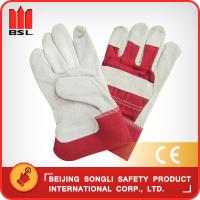 Quality SLG-HD6020-A cow split leather working safety gloves for sale