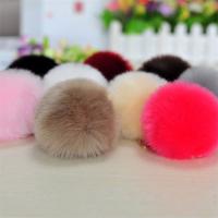 China New fancy cute cheap faux fox fur pom pom ball key chain / Small pom pom key chain / Animal pom pon factory