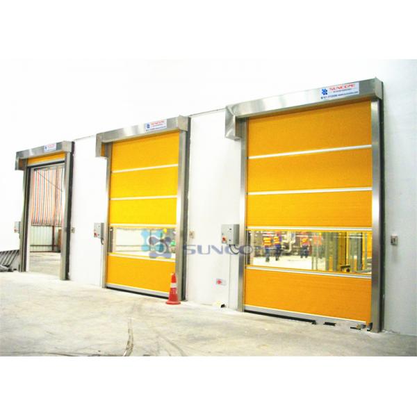 Quality Transparent Window Commercial Garage Doors Stainless Steel Frame for sale