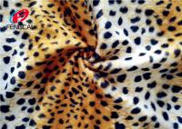 China Leopard Printed 144 F 100% Polyester Velvet Fabric Velboa Blanket 240 GSM Customized factory