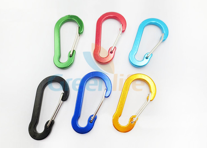 China Flat Gourd Shape Colored Fast Clip Carabiner Snap Hook Customized Size Multi - Usage factory