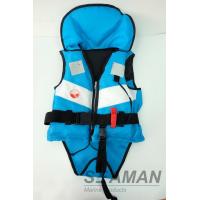 China Navy Blue White Color 210D/420D Nylon Fashion Leisure Life Jacket Child Buoyancy Float factory