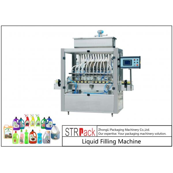 Quality 12 Nozzles Automatic Cleaning Agent Liquid Filling Machine For 30ml-5L Time Based Automatic Filling Machine for sale
