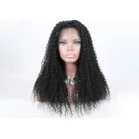 China 20 Inch Kinky Curly Human Hair Full Lace Wigs Full Swiss Lace With Stretch From Ear To Ear factory