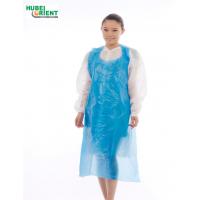 China Disposable PE Apron Medical Disposable Polythene Aprons Blue Aprons With Smooth Surface factory