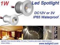 China DC12V 3V IP65 Waterproof 1W Mini LED Spotlight Epistar CREE COB Indoor Led lighting Red, Green light factory