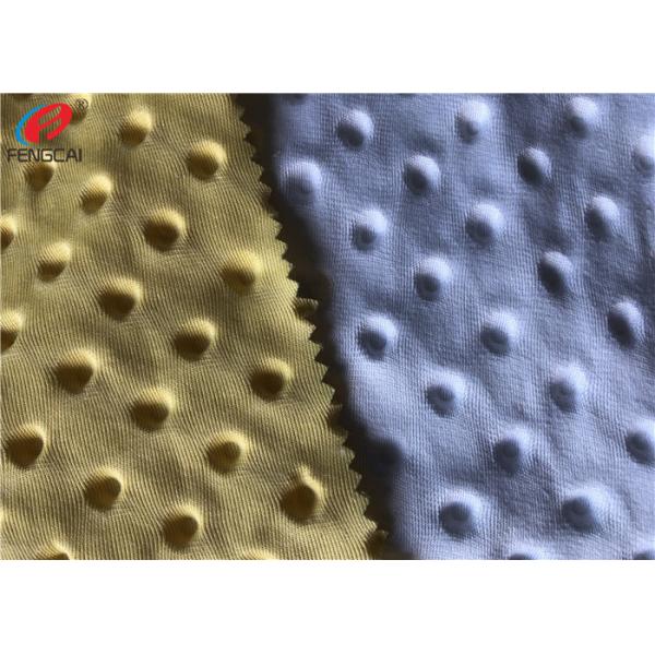 Quality Embossed Minky Dot Polyester Velboa Fabric For Baby , Customized Color for sale