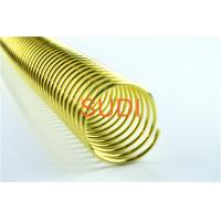 Quality Shiny Gold Wire Diameter 2.0 Mm Metal Single Spiral Binding Coil Suitable For for sale