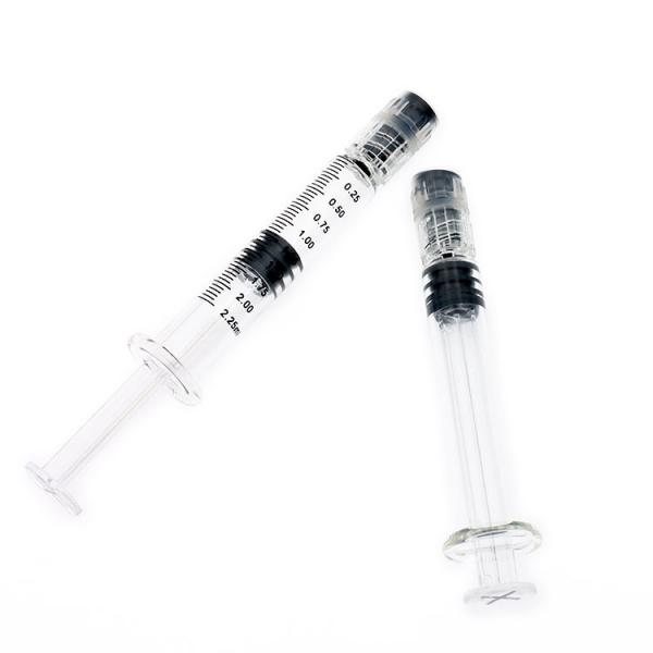 Quality 2.25ml Luer Lock Glass Syringe For Concentrate Oil Reusable Dab Syringes for sale