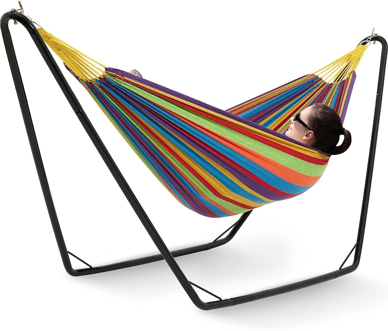 China Hammocks with Stand Included, Space Saving Steel V-Type, Standing Hammocks, Indoor Outdoor Patio Yard factory