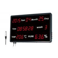 Quality Indoor Thermometer Humidity Monitor / Digital Display Thermometer Clock Digital for sale