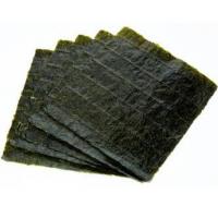 China Full Sheet 5% Moisture Nori Roasted Seaweed 50 QTY Dark Green for sale