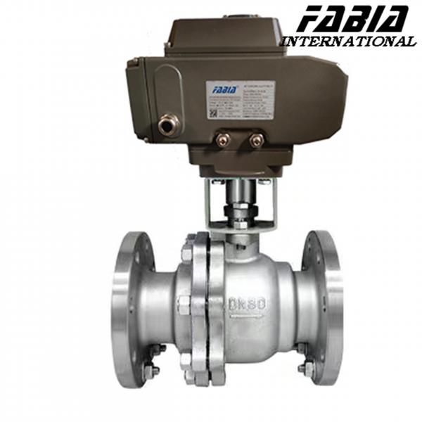 Quality FABIA Electric High Pressure Two Piece Flanged Ball Valve for sale