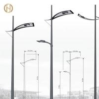 Quality 8M Street Light Pole Q235B Round Conical Single Arm Light Pole for sale