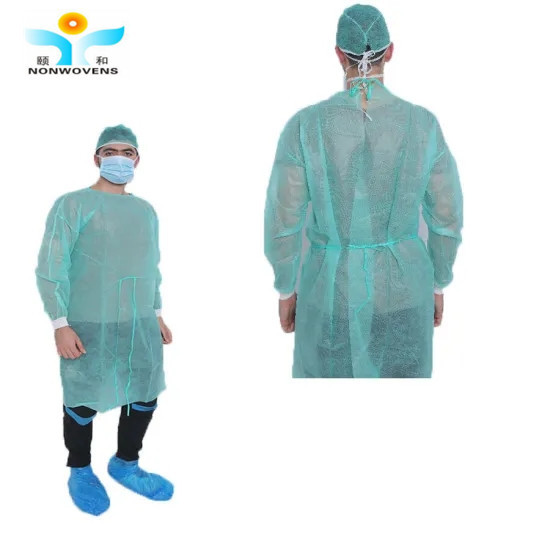 Quality OEM  Waterproof Acid Proof  Disposable Isolation Gowns For Hospitals for sale
