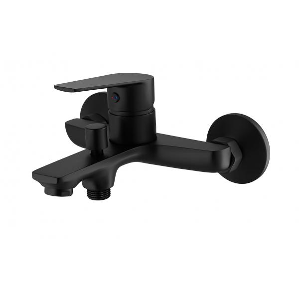 Quality Brass Bath Shower Faucet Surface-Mounted Single Lever Matt black for sale