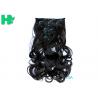 China Black Curly Synthetic Clip In Hair Extensions Human Hair Wefts factory
