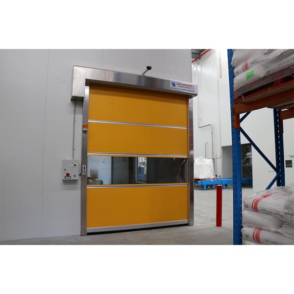 Quality Interior Smooth High Speed Shutter Door Yellow PVC Curtain Professional for sale