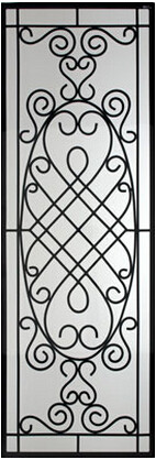 Quality 6 X 6MM 32MM Exterior Door Glass And Wrought Iron Glass Inserts for sale