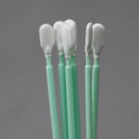 Quality Long Handle 6.6 Inch PP Green Stick Polyester Tipped Swab Electronics Clean for sale