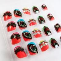 China 3D Cute Printing Kids Fake Nails Fashion ABS For Kids Fingers factory