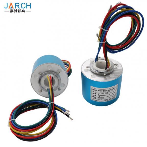 Quality ROHS 38mm Through Bore Slip Ring Fiber Optic Rotary Joint 250~500RPM for sale