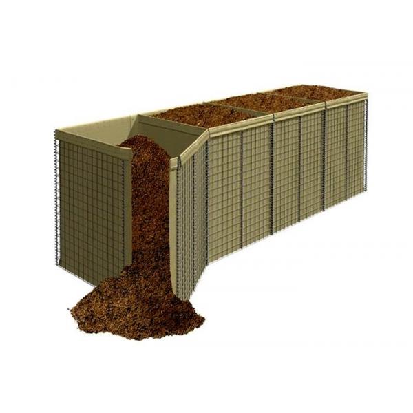 Quality Military Use Hesco Bastion Barrier System Square Hole Shape Easy Assembly for sale