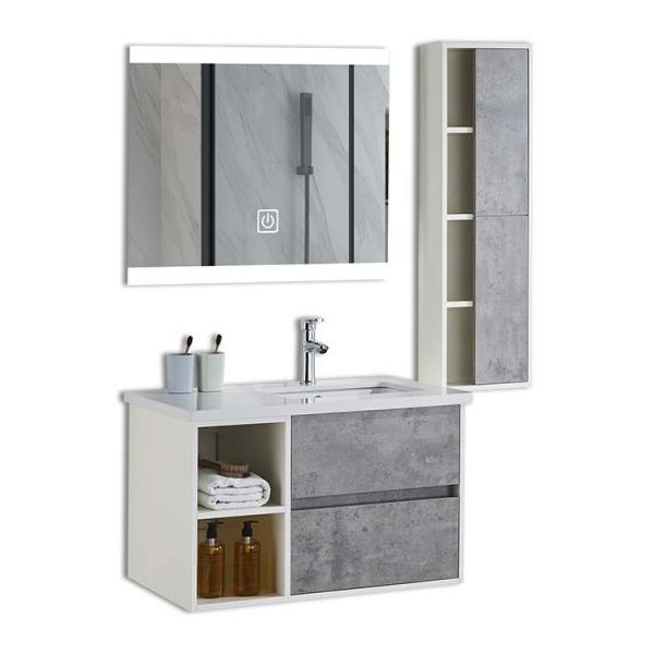 Quality Luxury Floating Bathroom Vanity Cabinets 16mm Multilayer Board for sale