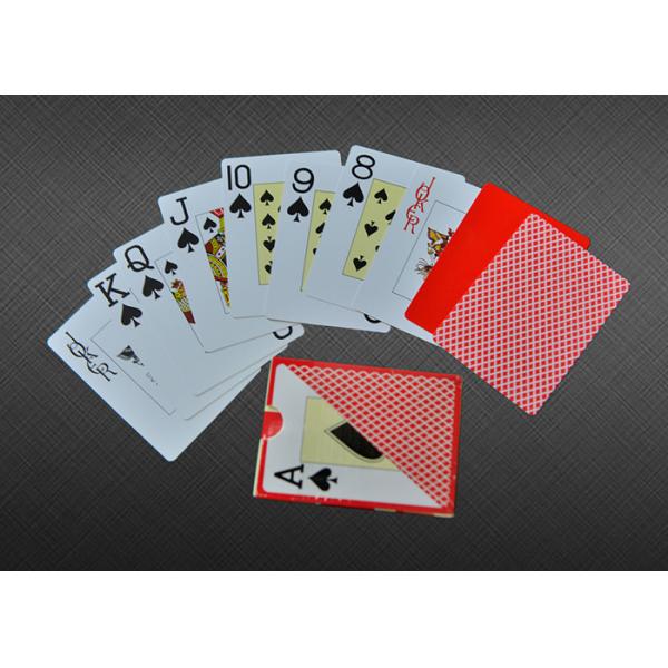 Quality Home Plastic Coated Playing Cards , 100% Plastic Custom Playing Cards PMS Color for sale