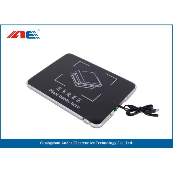 Quality Square USB Desktop HF RFID Reader For Books Management Metal Shielding Design for sale