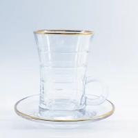 China 12PCS Arabic Tea Cup 112ml volume Drinkware Arabic Glass Tea Set factory