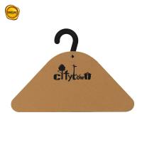 China Custom Logo Cardboard Clothes Hangers With Plastic Hook For Pet factory