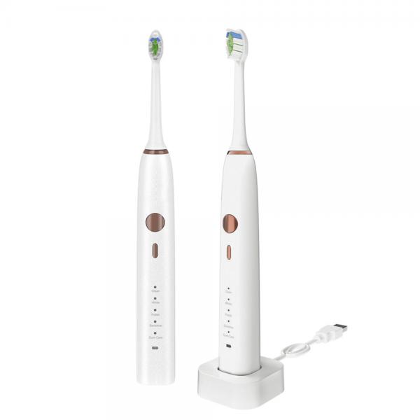 Quality White 3.7V Oral Fresh Sonic Toothbrush , 2000mAh Sonic Smart Toothbrush With for sale