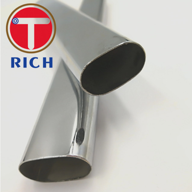 China Decorative Handrail Flat Oval Tube / Welded Oval Stainless Steel Tubing factory
